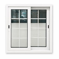 Fenêtre coulissante horizontale simple en PVC de style français élégant, profilé PVC durable, fenêtres en verre pour appartement moderne