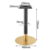 Base de table en acier inoxydable titane épaissi, robuste, anti-tremblement, dorée noire, simple ou double colonne, pour table à manger