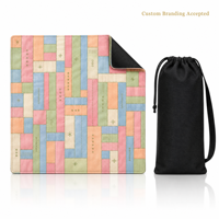 Tapis de Mahjong en Jacquard de Luxe Moderne avec Bordures Renforcées et Sac de Rangement – OEM, Marque Privée, Image Personnalisée Disponible, Vente en Gros pour le Poker