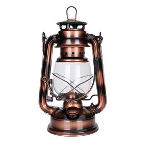 25cm Retro Outdoor Camping Kerosin Lampe Tragbare Laterne Bronze Farbige Öllampe Vintage Foto Requisiten Outdoor Camping Lichter - Product Image 1