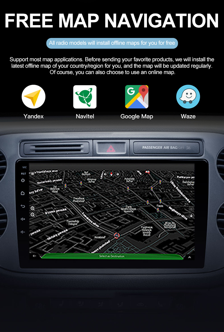 Android GPS Navigation For Volkswagen Tiguan 2006 - 2016 Car Stereo Multimedia Video Player