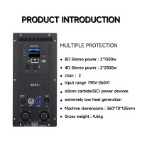 Module amplificateur audio AOFO 2x1300W RMS à structure stable pour subwoofer de 18 et 21 pouces