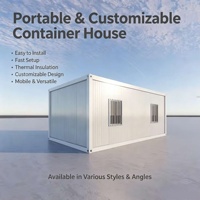 Conteneur plat, 1 porte et 2 fenêtres, standard 20 pieds, personnalisable, isolation phonique et thermique, robuste et durable