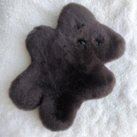 Ours en peluche plat en peau de mouton, design personnalisé, adorable et moelleux, pour bébé, vente en gros