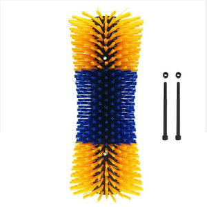 Cepillo de cuerpo para ganado, cepillo de tiras de 10 mm de grosor, material plástico PP amarillo, para limpieza en granjas ganaderas - Product Image 1