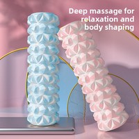 Rouleau de massage en mousse EVA pour yoga, imprimé en sérigraphie, fabriqué en Chine, nouveau style, outil d'entraînement des jambes, pour le remodelage corporel et le massage des tissus profonds
