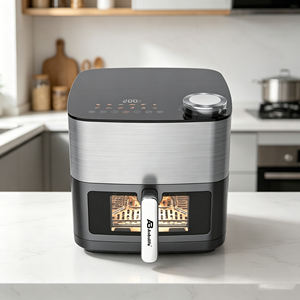 Anbolife Friteuse à air numérique 12-en-1 8L en acier inoxydable avec fenêtre et lumière, écran tactile, entièrement métallique, sans odeur, OEM/ODM - Product Image 5
