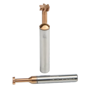 Hrc55 <span class=keywords><strong>Cnc</strong></span> Metal T yuvası yönlendirici Bit kesme aracı katı karbür t-yuvası parmak freze çakısı Metal için - Product Image 4