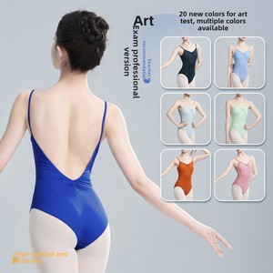Maillot de <span class=keywords><strong>Ballet</strong></span> Elástico para Niñas, Traje de Danza para Entrenamiento, MOQ Bajo, Leotardo con Espalda en V para Niñas - Product Image 4