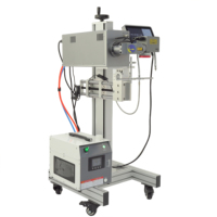 Machine de marquage laser UV IPS-LUV10W F MG pour le codage de bouteilles en verre, de bouchons en plastique, de codes de lots et de données variables