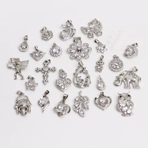 Gelang Liontin Emas dengan Aksesoris Hewan Bentuk Burung Hantu, Kura-kura, Lumba-lumba, dan Hati, Berbahan Kuningan dengan Zirkon Mikro <span class=keywords><strong>Pave</strong></span>, untuk Pembuatan Gelang, Grosir dari Supplier - Product Image 6