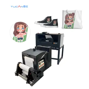 Low cost Fabric Textile Garment all in one 30/60cm XP600 i3200 Dtf Printer machine