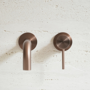 <span class=keywords><strong>Rubinetto</strong></span> <span class=keywords><strong>Miscelatore</strong></span> Lavabo Aida in Ottone a 2 Fori Montaggio a Parete Oro Spazzolato con Cartuccia in Ceramica per Uso in Camera da Letto - Product Image 1