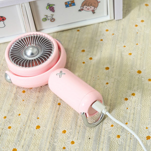 Portable Rechargeable Handheld Fan Adjustable Angle Desk Stand 5W DC Motor <b>Battery</b> <b>Operated</b> Hands Free Use 4-6 Hours Runtime - Product Image 3
