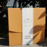 Emballage en papier kraft pour t-shirt de haute qualité personnalisé, recyclable, pour boîte de t-shirt, emballage de t-shirt avec logo