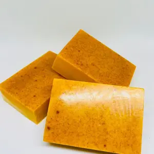 Eigenmarke bio-natürliche Kurkuma-Seifenstück für Hautaufhellung handgefertigtes Seifenbad aufhellende Flecken Akne entfernen Kurkuma-Seifen