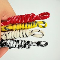 Cordon porte-clés en nylon tressé blanc et noir de 6 mm, fait main, écologique, en corde de parachute souple avec mousqueton imprimé offset