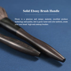 Zhengyi – ensemble pratique de pinceaux de maquillage noirs avec sac de rangement lavable, poils de chèvre naturels de qualité supérieure pour artistes de maquillage - Product Image 2