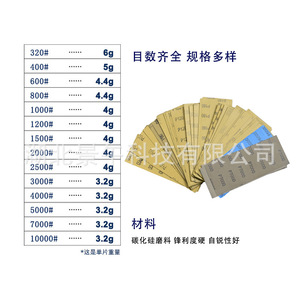 Juego de papel de lija de 90x230 mm, grano 60 a 10000, papel abrasivo rectangular para pulir y lijar en húmedo y en seco - Product Image 1