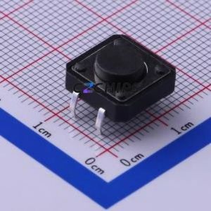 TC-1103-B-C Tactile Switch Through hole Component THT-4P,12x12mm Switch Single Pole Single Throw Round Button 1.6N Through Hole - Product Image 1
