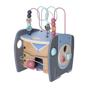 Onshine Elephant Bead Box <b>Wooden</b> 24.5x24.5x37 Multifunctional Sensory Toy For 2 To 4 Years Old Children - Product Image 1