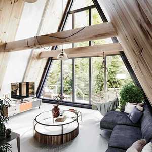 <span class=keywords><strong>Bungalow</strong></span> casa prefabbricata a telaio in legno case prefabbricate kit di cabina set campeggio casa prefabbricata manometro in acciaio - Product Image 2