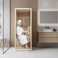 Panneaux de chauffage infrarouge lointain en fibre de carbone avec fonction de luminothérapie rouge ODM OEM, sauna infrarouge lointain