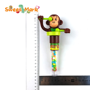 Lindo juguete de tambor con forma de mono con sabor afrutado Candy Fruit Press Toy en embalaje de botella - Product Image 5