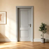 Porte intérieure moderne en WPC, grain de bois, porte à panneau plat, imperméable, résistante au feu, pour chambre à coucher, salle de bain, appartement