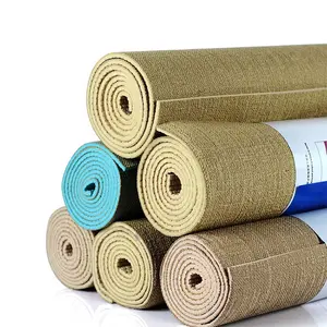 Best Selling Eco Friendly No Smell Wholesale Exercise Fitness High Quality Jute And Natural Rubber Pvc Yoga Mat