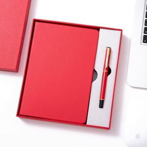 <b>Cheap</b> Custom Stationery Notebook <b>Gift</b> Set 2024 Diary Promotional Business Black Blue Pu Leather A5 Journal With Pen <b>Gift</b> <b>Box</b> - Product Image 1