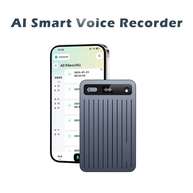 Professional Smart AI Meeting Recorder Voice Text Transcription Noise Cancellation 40-Hour Battery Aluminum Alloy MP3 32kpbs