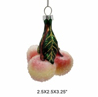 Boules de Noël suspendues, décorations variées pour les fêtes de Noël, ornements en verre en forme de fruits : pastèque, cerise, banane, pomme