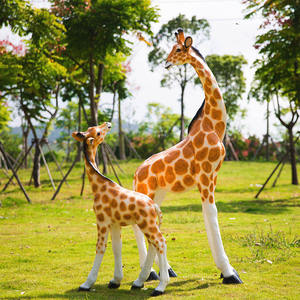 รูปปั้นสิงโตทำจากไฟเบอร์กลาสสำหรับกลางแจ้งรูปปั้นสิงโตซาฟารีป่าม้าลายและยีราฟช้าง - Product Image 6