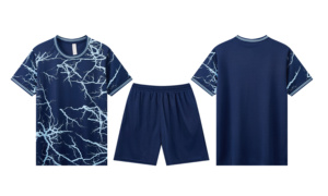 Nouvel ensemble d'uniformes de football à manches courtes, multicolores et personnalisables, avec nom d'équipe, pour l'entraînement sportif. - Product Image 3