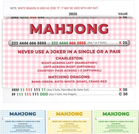 Lot de 4 lecteurs de lignes de Mahjong en acrylique, guide des règles du Mahjong pour débutants, accessoires de Mahjong, cadeaux mignons pour les joueuses
