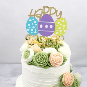 Décoration de gâteau de pâques, nouveau Design, coloré, œufs colorés, jour de pâques, carotte, accessoires de gâteau, offre spéciale, 2021
