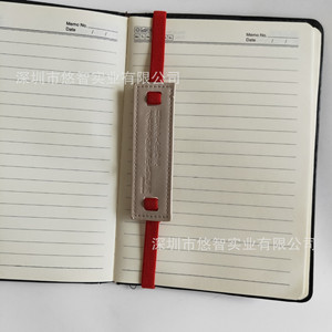 Marcapáginas de cuero personalizados, marcapáginas con banda elástica exquisita, artículos de papelería con logotipo en lámina dorada, bricolaje creativo. - Product Image 3