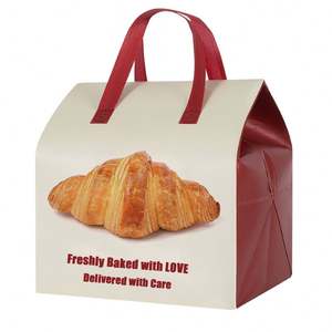 Bolsa Térmica para Llevar Comida Rápida, Personalizada con Logotipo, para Pan y Pasteles, Económica, de Tela No Tejida, Bolsa Aislante para Almuerzo - Product Image 1