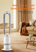 Ventilador/Calefactor Eléctrico 2 en 1 sin Aspas CE CB Rosh TP-18 Pro con Control Remoto, 10 Velocidades, Oscilante, para Uso Doméstico y Hotelero