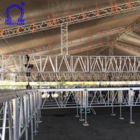 Scène modulaire carrée Omegatruss en aluminium 4*8 pieds, capacité de charge de 900 kg, scène mobile portable pour événements en plein air