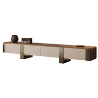 Meuble TV Rétro Luxueux, Meuble TV Moderne Haut de Gamme en Bois, Vente en Gros, Nouveau Meuble TV Designer pour Salon et Ensemble Table Basse