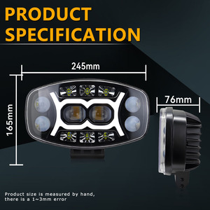 LELANPU Faros LED de trabajo auxiliares externos de 10 pulgadas para coche, <span class=keywords><strong>cuatrimoto</strong></span>, barco, Hilux, todoterreno - Product Image 2