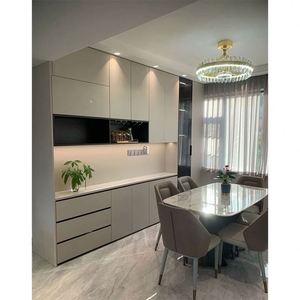 Aimsp <b>Sideboard</b> Living Room Dining Table Room Furniture Luxury Wine Cabinet Wood - Product Image 3