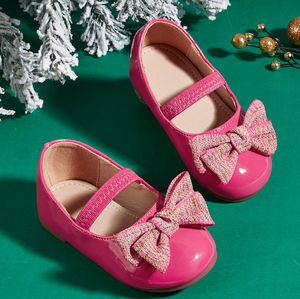 Zapatos Nuevos Personalizados para Niñas de 1 a 6 Años, Zapatos de Vestir con Lazos, Punta Redonda Plana, Zapatos de Cuero para Niños - Product Image 3