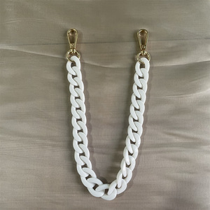 Tali rantai akrilik warna-warni untuk tas dompet modis variasi warna cerah Aksesori logam DIY aksesoris tas - Product Image 3