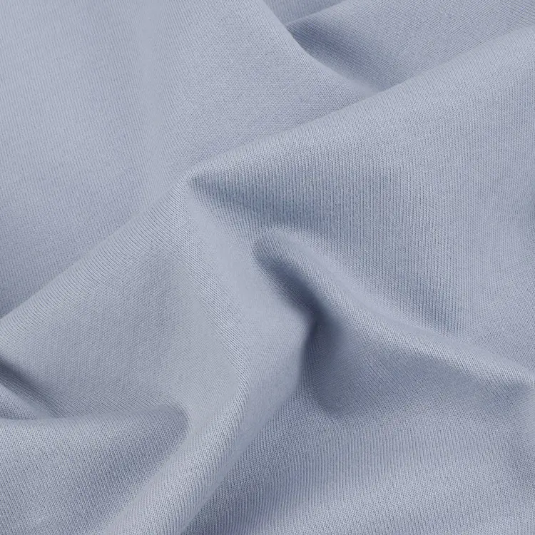 Gute Qualität Anpassbare Farben Baumwolle Polyester Spandex Plain Dyed TC Strick Jersey Stoff für Kleidungs stück