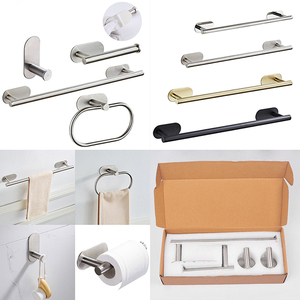 Barra de toalla de baño autoadhesiva de 16 pulgadas YOTO, <span class=keywords><strong>estante</strong></span> de pared de baño de <span class=keywords><strong>acero</strong></span> <span class=keywords><strong>inoxidable</strong></span> SUS 304 cepillado, <span class=keywords><strong>toallero</strong></span> colgante - Product Image 3