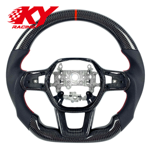 Volant sport en cuir et fibre de carbone personnalisé pour Honda Civic Accord Sport CRV 11e génération 2021-2026 pour Acura Integra - Product Image 1