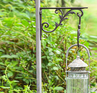 Support mural rustique en fer forgé pour pot de fleurs - Étagère murale durable et écologique pour décoration intérieure et jardinière d'intérieur